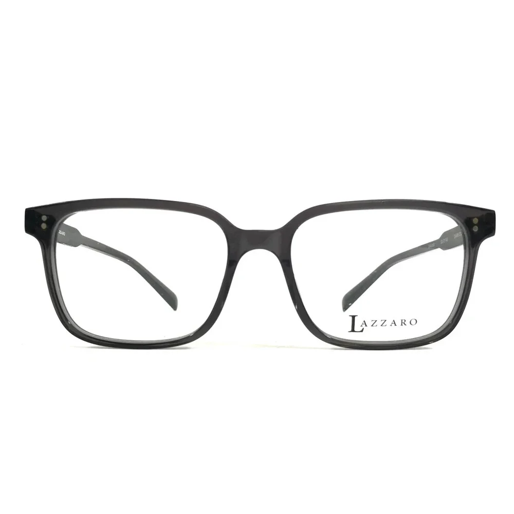 Lazzaro Eyeglasses Frames DAVIDE DARK GREY Rectangle Full Rim 53-17-145